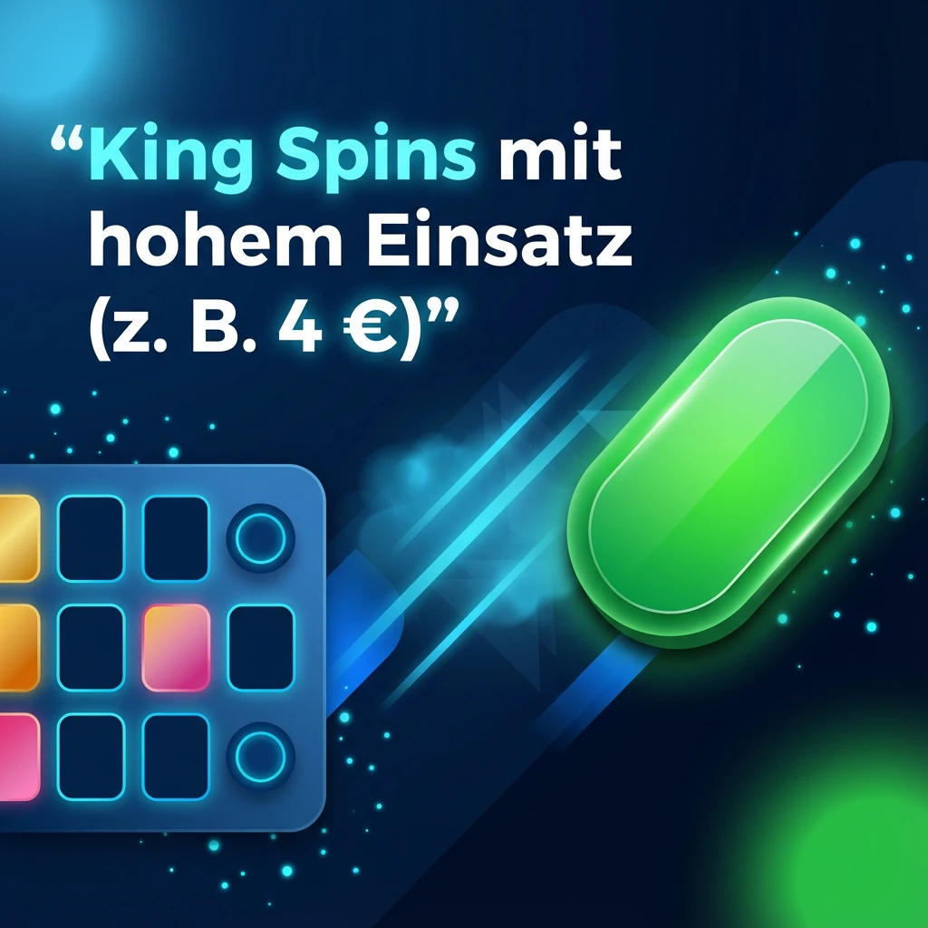 King Spins mit hohem Einsatz (z. B. 4 €) King Spins mit hohem Einsatz (z. B. 4 €)